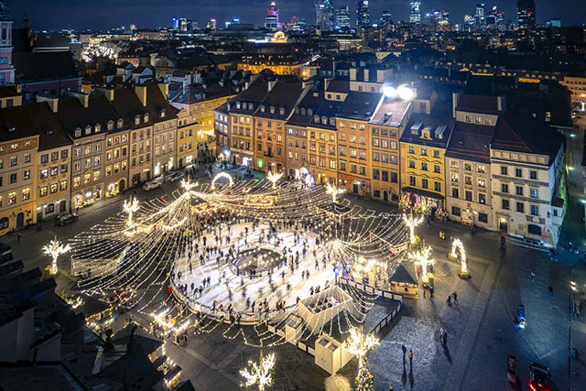 Lodowisko sezonowe na warszawskiej Starówce, realizacja JDD Ice Group